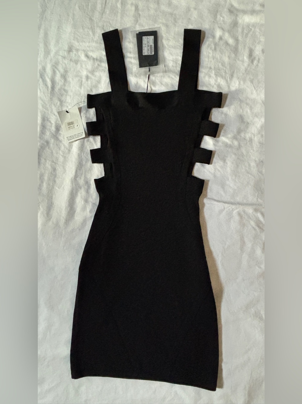 McQ Alexander McQueen Black Cutout Bodycon Dress M NWT - Picture 6 of 10